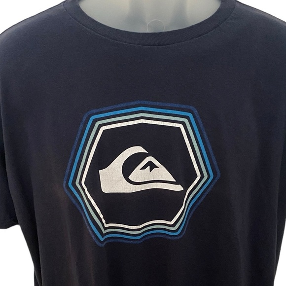 QUIKSILVER Logo Surf Tee Shirt Men L Large Regular Fit - Picture 2 of 5